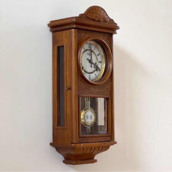 Vintage D&A 31-Day Silent Pendulum Wall Clock Parlor Clock With Key NOT WARNING - Picture 8 of 14